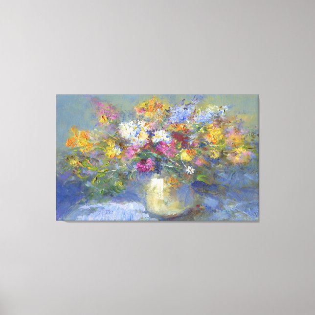 Lg. Floral Painting Image Canvas Print (Front)
