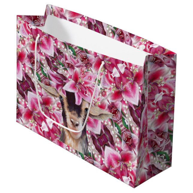 Lg Gift Bag Lily the Goat (Front Angled)