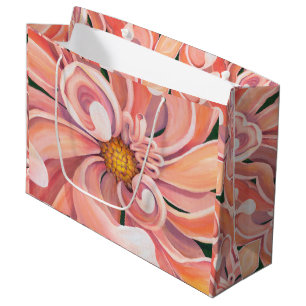 Lg Gift Bag Peachy Dahlia