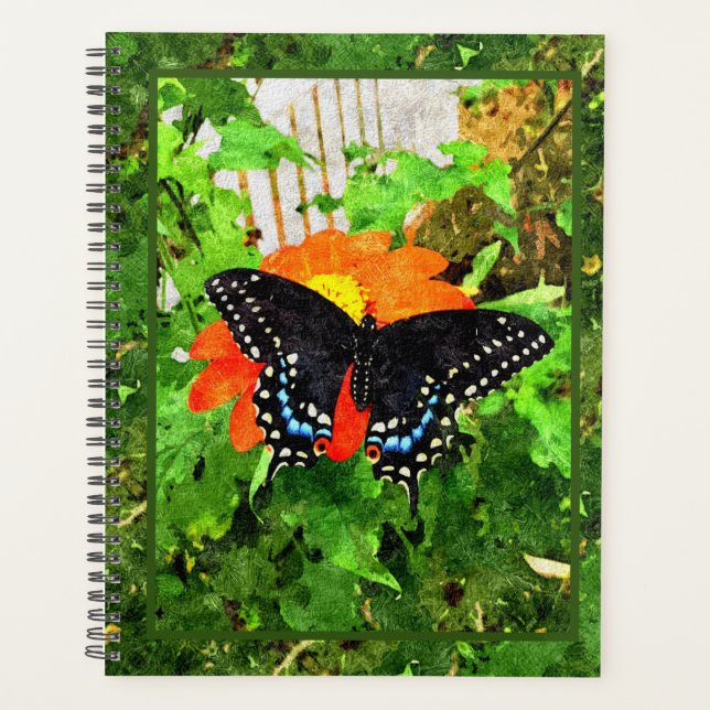 Lg Planner Black Swallowtail Graphic (Front)