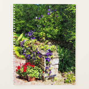 Lg Planner - Purple Clematis on Wall