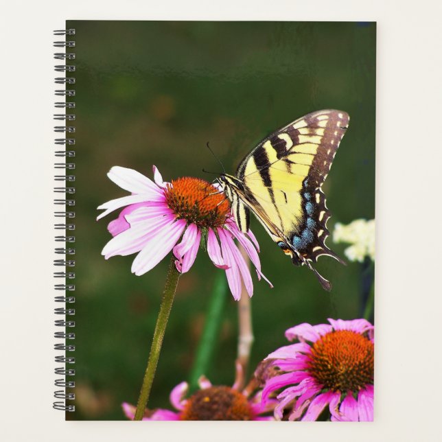 Lg Planner Tiger Swallowtail on Coneflower (Front)