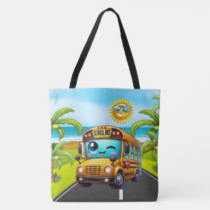 Lg. SO CUTE SCHOOL BUS - See Back - Tote