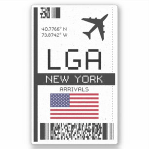 LGA New York Boarding Pass - Airport Travel