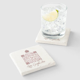 LGA QRcode Stone Coaster