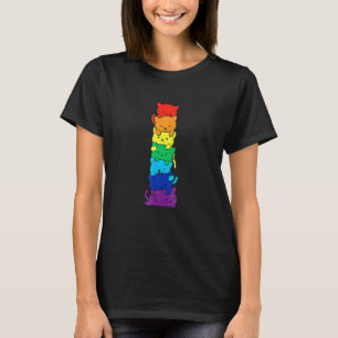 LGB  Cats Pile Gay Lesbian Pride Cat  Ransgender T-Shirt
