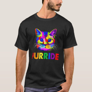 Lgb Purride Gay Pride Rainbow Cat T-Shirt