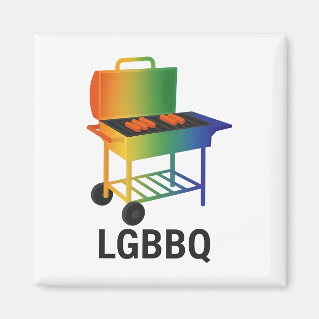 Lgbbq Funny Pride Bbq – Rainbow Grill Lgbtq For Pr Magnet (Front)