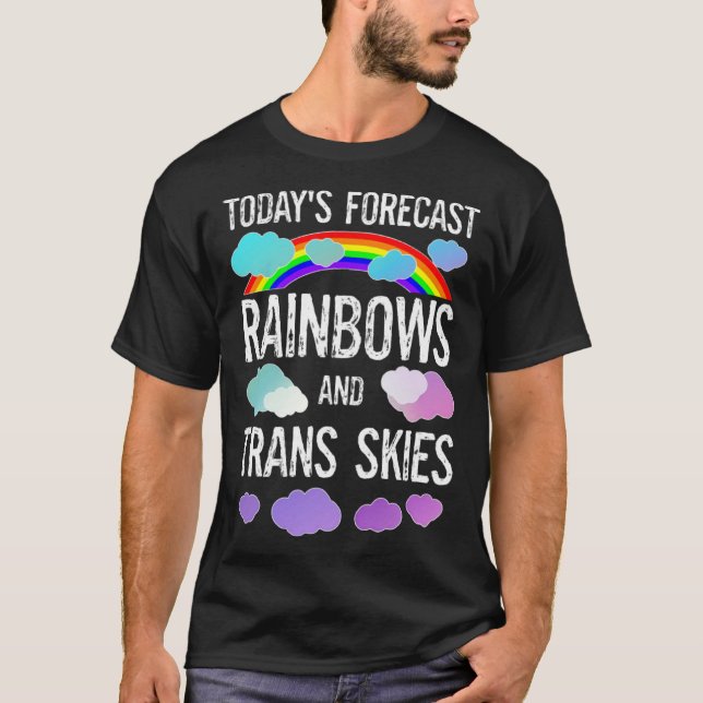 LGBGTQ Transgender Pride Month Parade Rainbows Tra T-Shirt (Front)