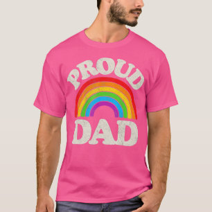 LGBQ Proud Dad Gay Pride LGB Ally Rainbow Fathers T-Shirt