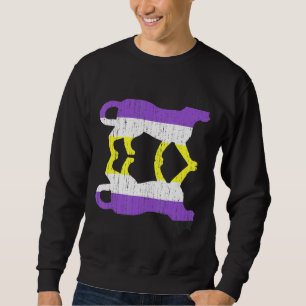 Lgbt Agender Nonbinary Flag Pet Animal Cat Non Bin Sweatshirt