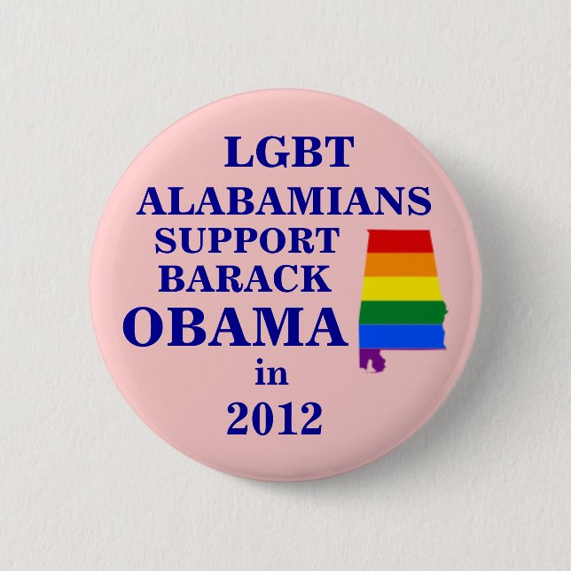 LGBT Alabamians for Obama 2012 6 Cm Round Badge (Front)