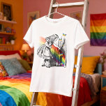 LGBT Alice In Wonderland Vintage T-Shirt<br><div class="desc">LGBT Alice In Wonderland Vintage T-Shirt - Oh dear oh dear don't be late and miss out on this one. For our LGBT community we present this full of charm vintage t shirt. Featuring the iconic image of Alice looking behind the curtain to reveal a hidden door. A rainbow and...</div>