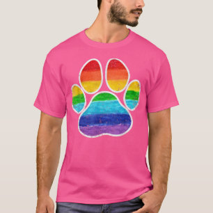 LGBT Allies Furry Pride Rainbow Fursuit Dog Paw Do T-Shirt