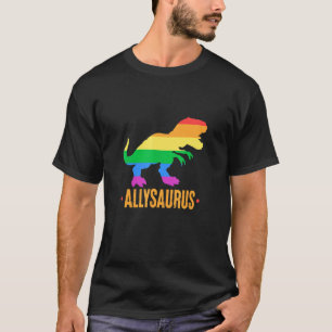 LGBT Ally Allysaurus Dinosaur Gay Lesbian Support  T-Shirt