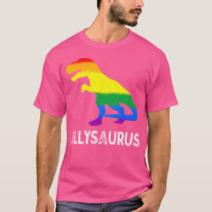 Lgbt Ally Allysaurus Rainbow Dinosaur Pride Month T-Shirt