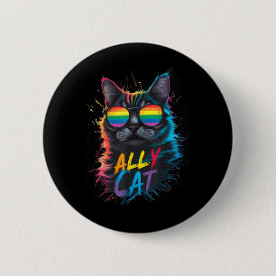 Lgbt Ally Cat Be Kind Gay Rainbow Funny Lgbtq  6 Cm Round Badge