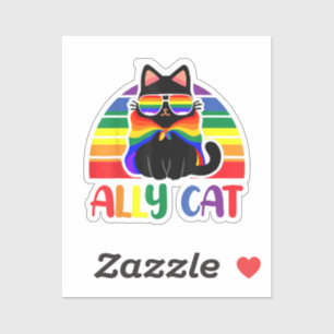 LGBT Ally Cat Be Kind Gay Rainbow Funny LGBTQ Flag