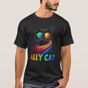 LGBT Ally Cat Be Kind Gay Rainbow  LGBTQ  Idea 4 T-Shirt