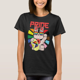LGBT Ally Cat Be Kind Gay Rainbow Lucky Ally Cat T-Shirt