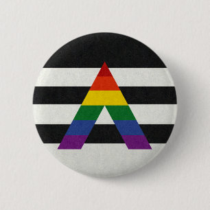 LGBT Ally Flag 6 Cm Round Badge