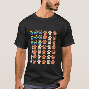 LGBT Ally Pride Cat paw kitten American Flag 4th o T-Shirt