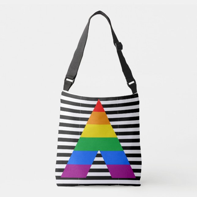 LGBT Ally Pride Flag Colours All-Over-Print Crossbody Bag (Front)