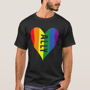 Lgbt Ally Pride Gay Peace Homosexual Lesbian Rain T-Shirt