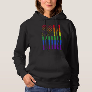 Lgbt American Flag Pride Rainbow Gay Lesbian Bi Tr Hoodie