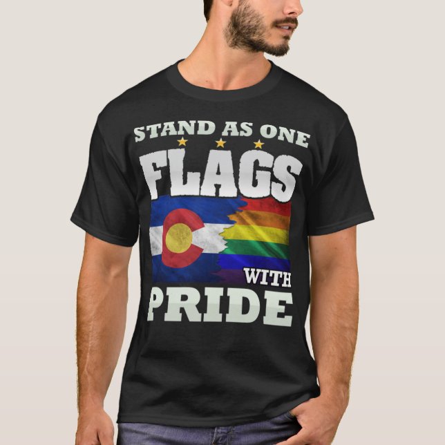 LGBT and Colorado state  design  T-Shirt (Front)