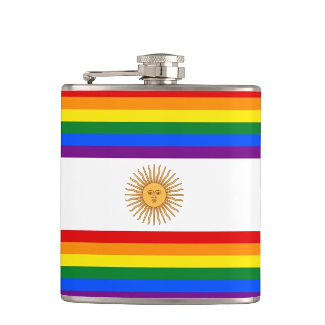 LGBT Argentina Hip Flask (Front)