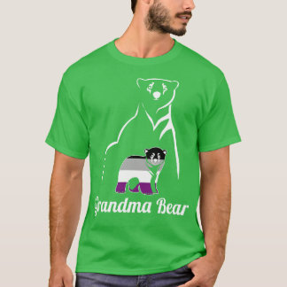 LGBT Asexual Grandma Bear Ace Pride Flag T-Shirt