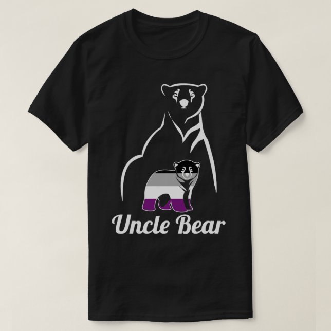 LGBT Asexual Uncle Bear Ace Pride Flag T-Shirt (Design Front)