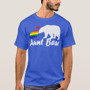 Lgbt Aunt Bear Gay Pride Equal Rights Rainbow3575  T-Shirt