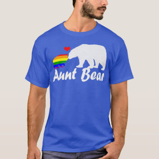 Lgbt Aunt Bear Gay Pride Equal Rights Rainbow3575  T-Shirt