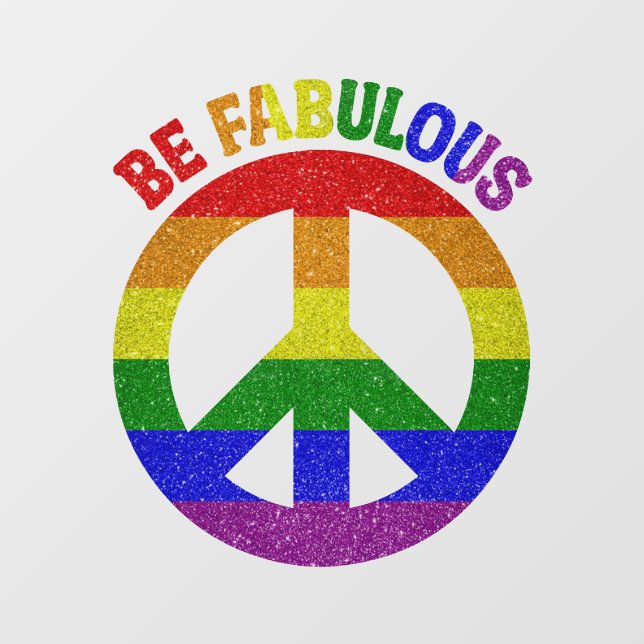 LGBT Be Fabulous Window Cling (Sheet)