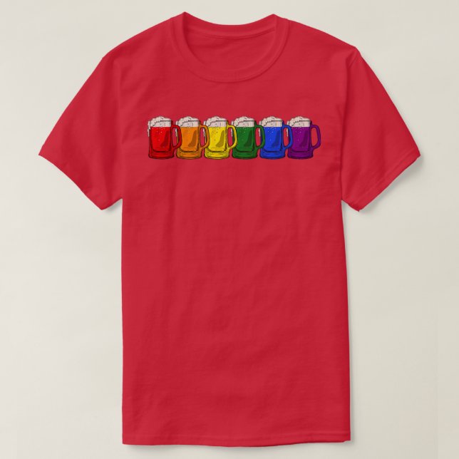 Lgbt Beer Mug Proud Lgbtq Ally Men Women Gay Pride T-Shirt (Design Front)