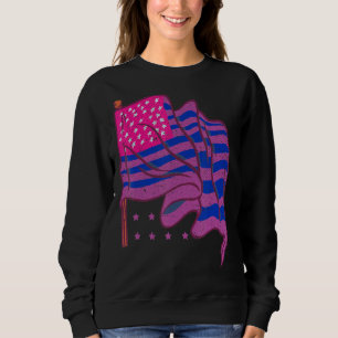 Lgbt Bi Pride Bisexuality Us Flag American Pride B Sweatshirt