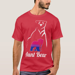 LGBT Bisexual Aunt Bear Bi Pride Flag T-Shirt