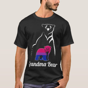 LGBT Bisexual Grandma Bear Bi Pride Flag T-Shirt