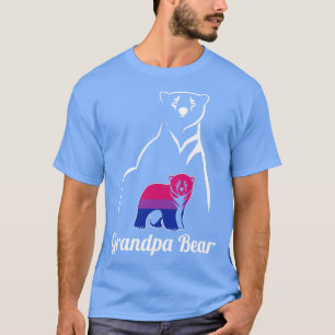 LGBT Bisexual Grandpa Bear Bi Pride Flag T-Shirt