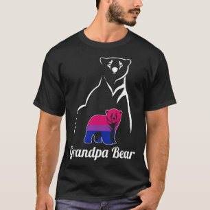 LGBT Bisexual Grandpa Bear Bi Pride Flag T-Shirt