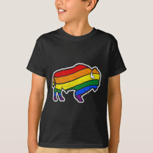 Lgbt Bison American Buffalo Outdoor And Nature Gay T-Shirt