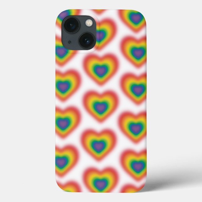LGBT BLURRED HEART Case-Mate iPhone CASE (Back)