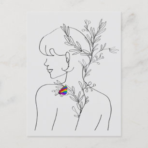 LGBT Butterfly Girl, Pretty Girl, Best LGTB Post Postcard