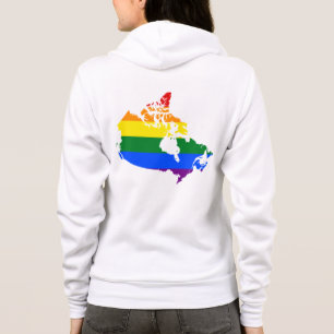 LGBT Canadian pride map Hoodie