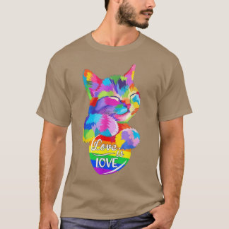 Lgbt Cat Love Is Love T-Shirt