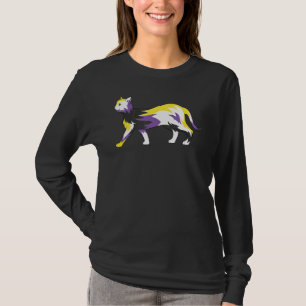 Lgbt Cat Nonbinary Flag Queer Third Gender Pride N T-Shirt