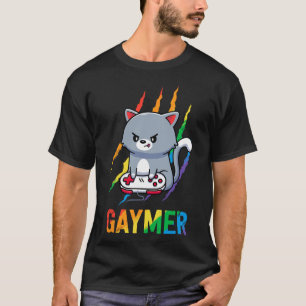 Lgbt Cat Pride Shirt Rainbow Video Game Lovers Gif