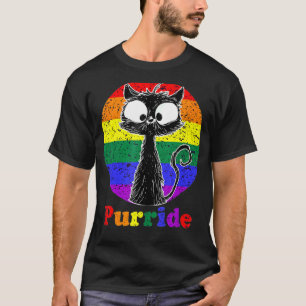 Lgbt Cat Purride Flag Gay Pride Month Lgbtq T-Shirt